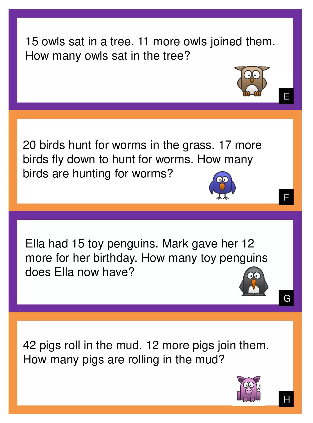 1st Grade Mixed Addition and Subtraction Word Problems Worksheets 3