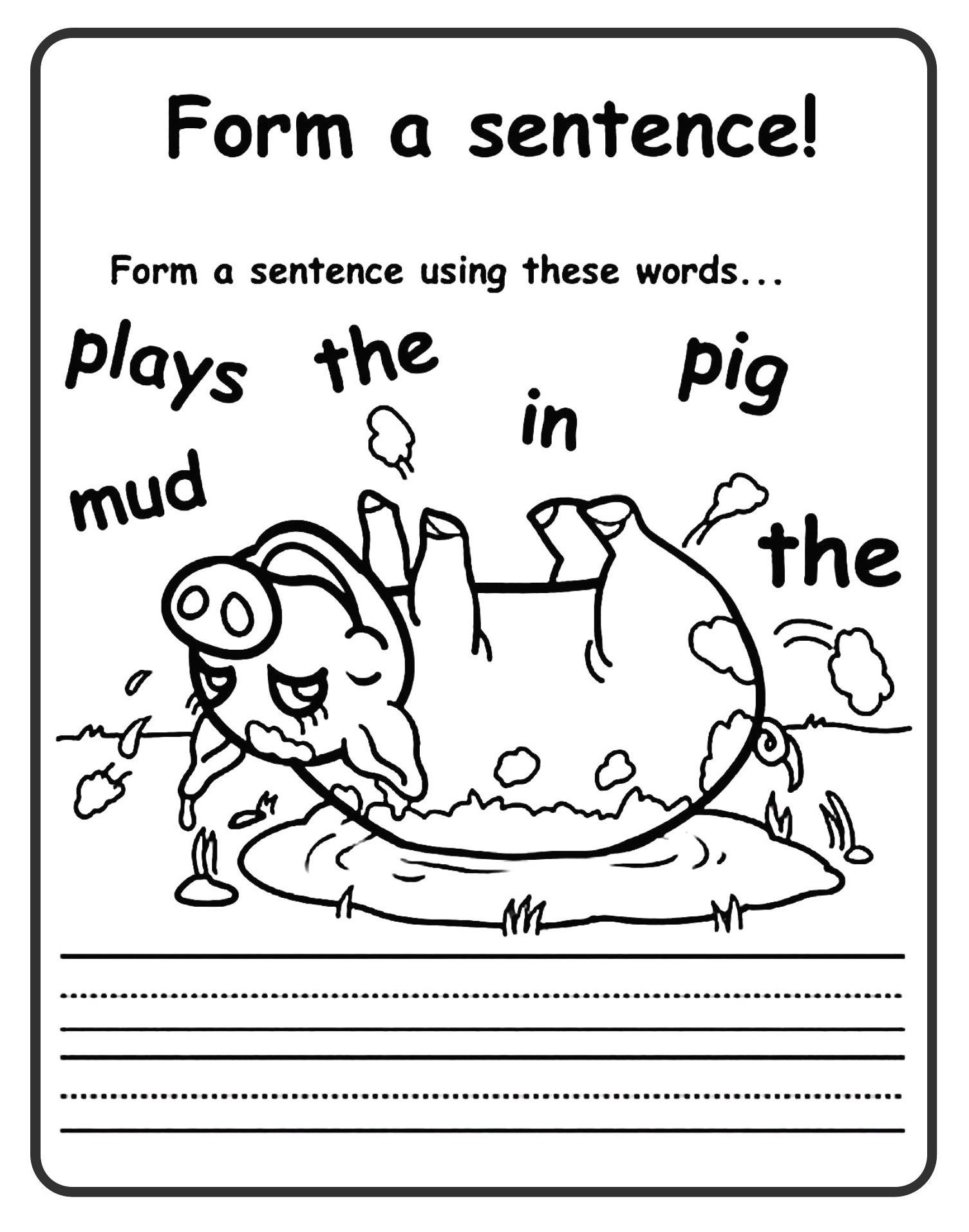 Sentence Comprehension Worksheets 1st Grade