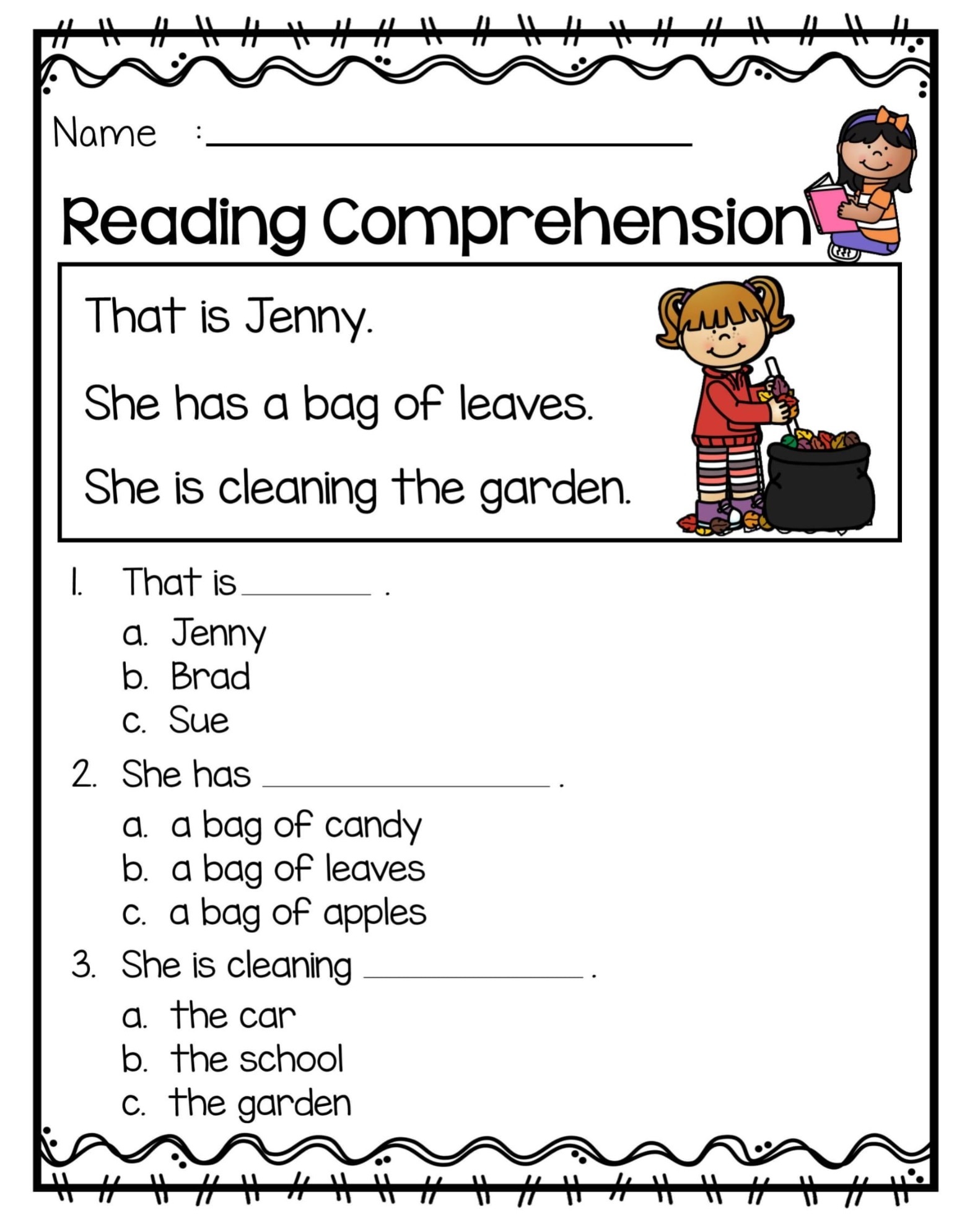 Best Of Free Printable Reading Comprehension Worksheets For St Grade 