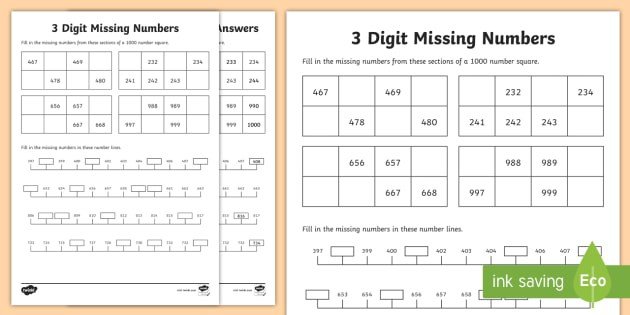 3 digit number pattern worksheets worksheet hero