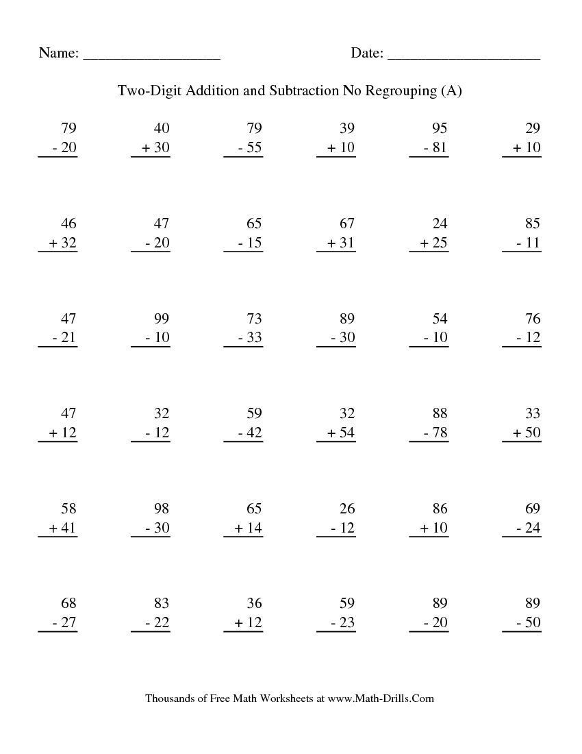 Adding 2 Digit Numbers With Regrouping Worksheets Free