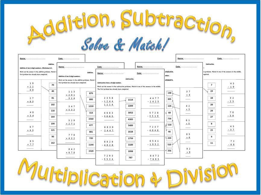Properties Of Addition Subtraction Multiplication And Division Worksheets Worksheet Hero