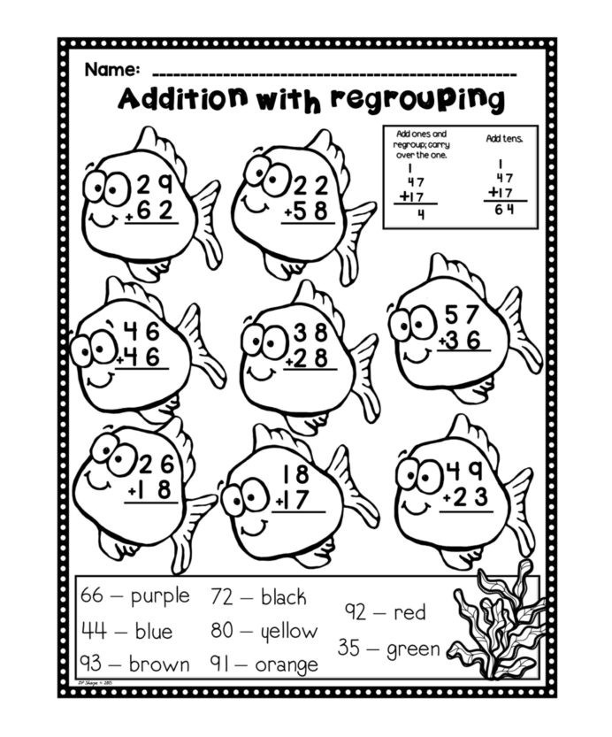 Addition With Regrouping Worksheets Fun Set Cvc And Cvce Math