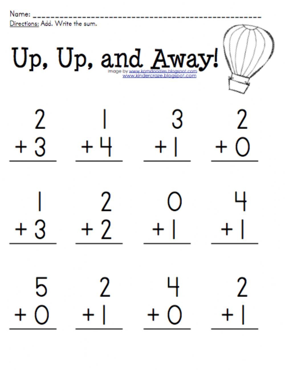 Free Printable Addition Within 10 Worksheets