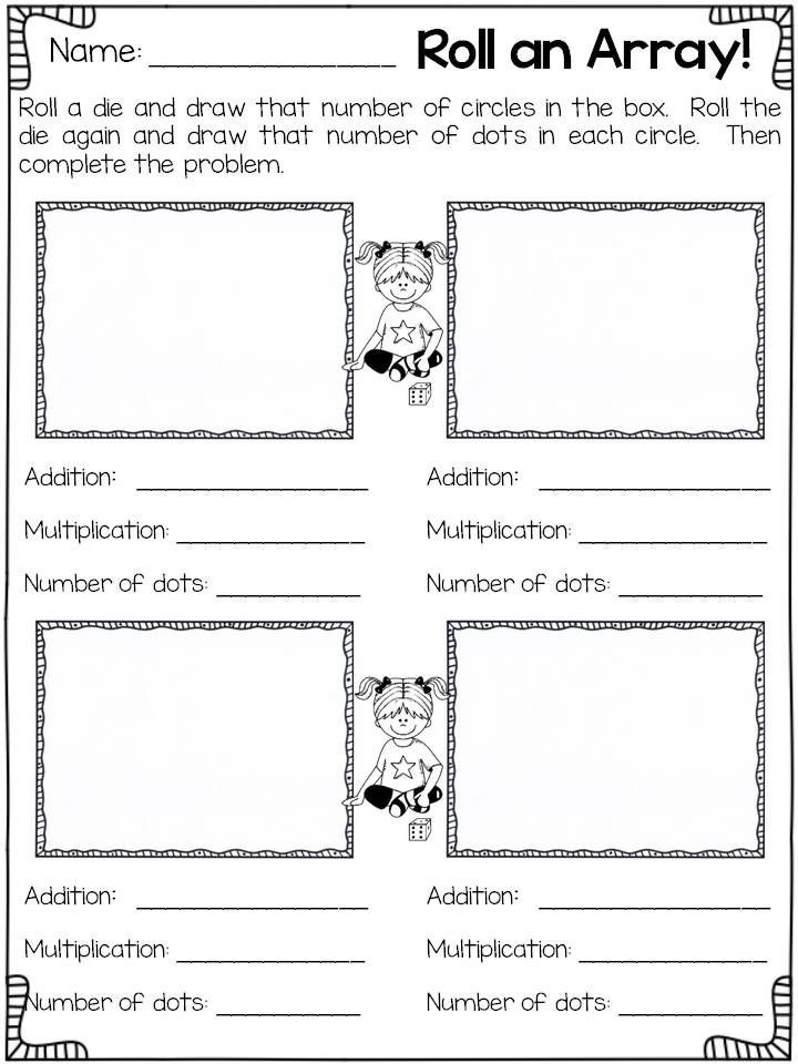 Repeated Addition Arrays 2nd Grade Worksheets | Worksheet Hero