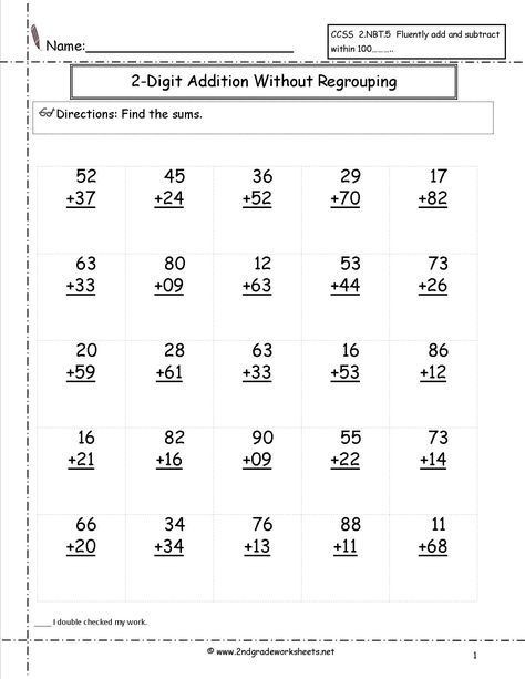 Digit Plus Addition With Some Regrouping Math Adding Worksheets