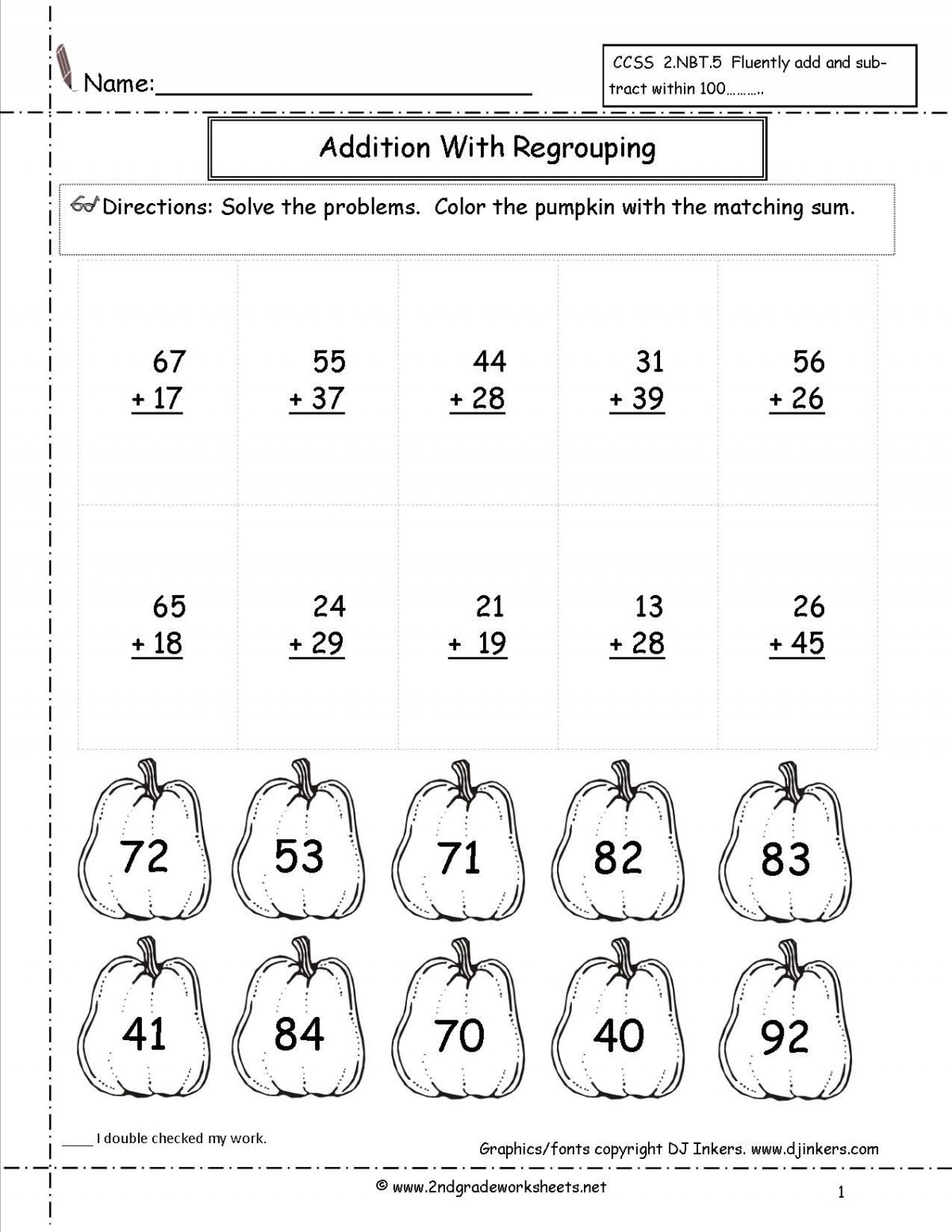 Second Worksheets Numbers