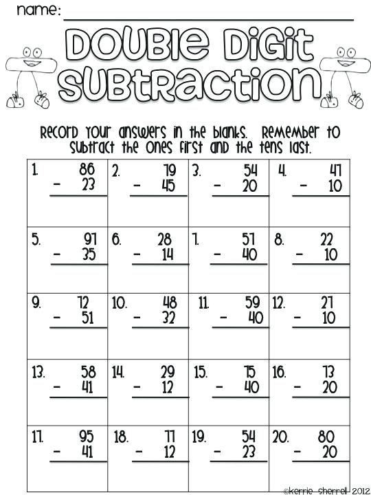 Double Digit Addition And Subtraction With Regrouping Two Digit