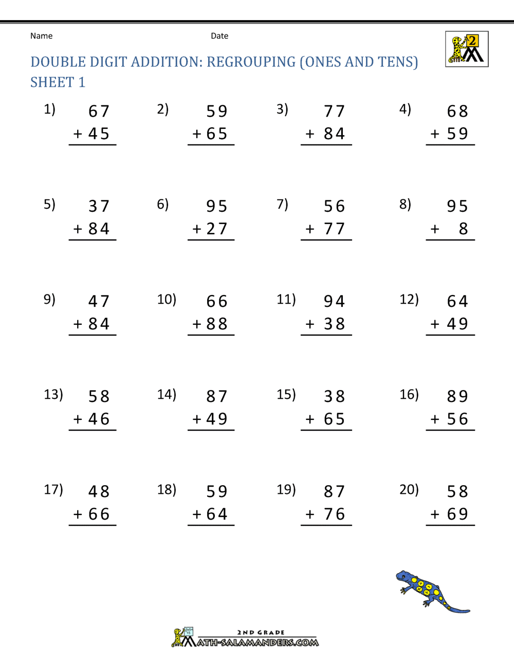 Luxury 2Nd Grade Math Regrouping Worksheets Gallery Worksheet For Kids