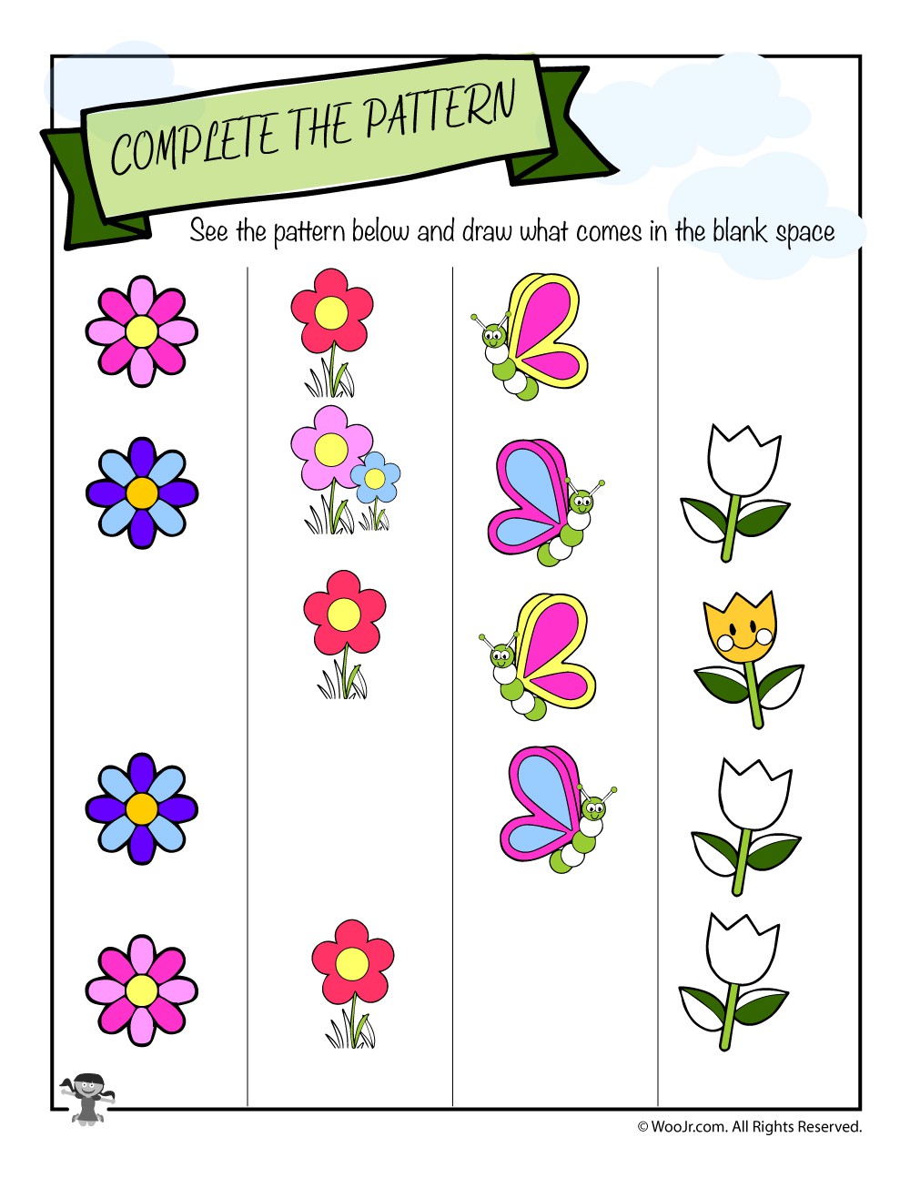 Find The Pattern Spring Worksheet