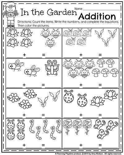 maths addition for kindergarten worksheets worksheet hero