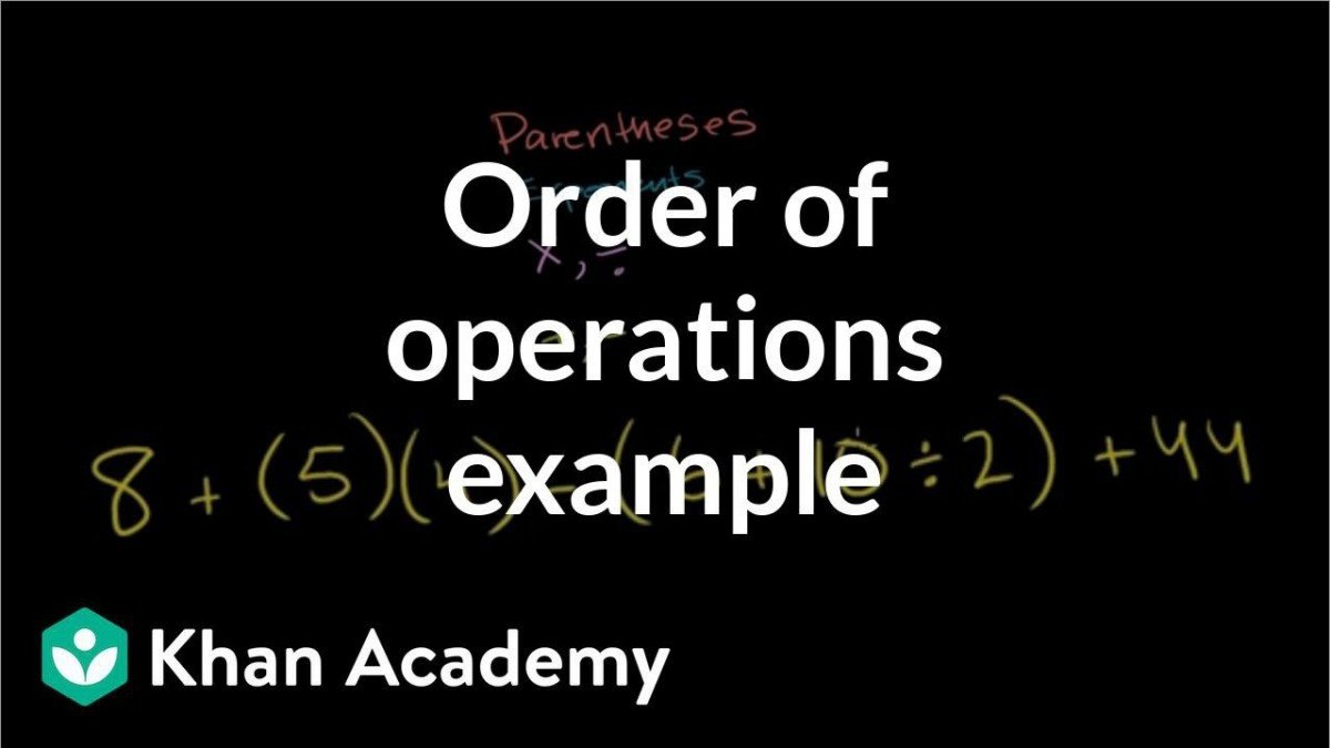 Order Of Operations Example Video Order Of Operations Example Video