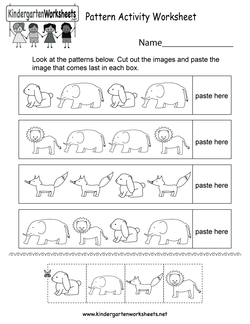 Math Pattern For Kindergarten Worksheets Worksheet Hero