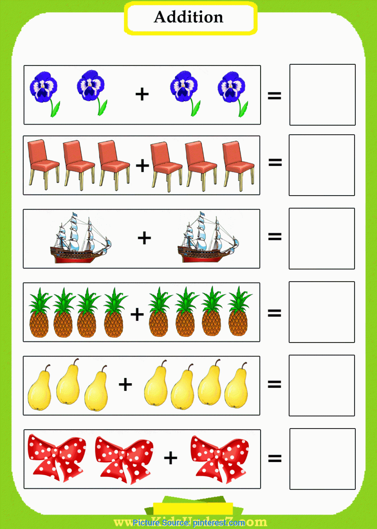 Introduction To Addition Kindergarten Worksheets Worksheet Hero