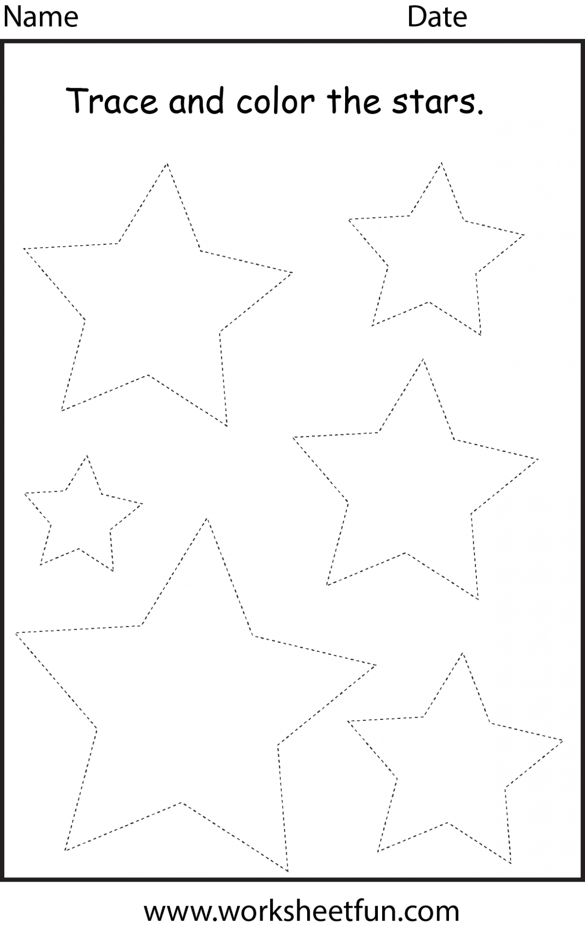 Star Pattern To Trace Worksheets Worksheet Hero