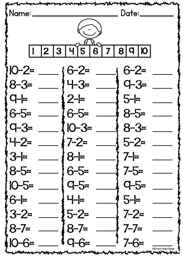 Addition And Subtraction For 1st Grade Worksheets Worksheet Hero