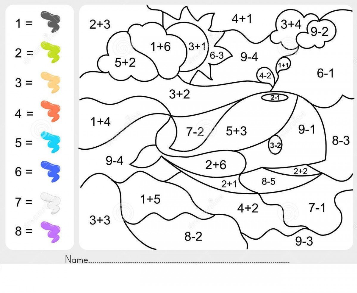 addition coloring for kindergarten worksheets worksheet hero