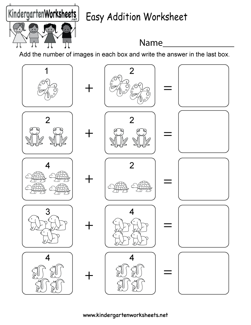 kindergarten addition worksheets 1 and 2 math - preschool addition ...