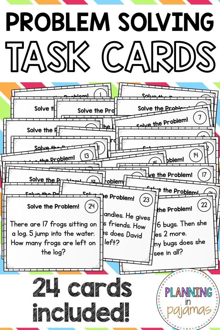 Word Problem Solving Task Cards