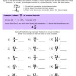 Improper Fractions To Mixed Numbers Worksheets