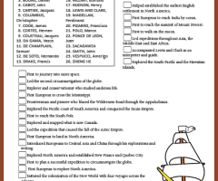 World Explorers Worksheets