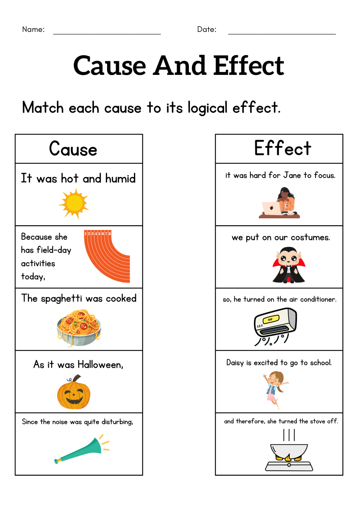 Cause And Effect Worksheets Worksheets Worksheet Hero