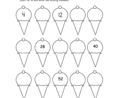 Skip Counting By 4s Worksheets