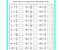 Estimating Fractions Worksheets