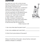 Sonnets Worksheets – 15 Worksheets.com