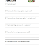 Synopsis Writing Worksheets – 15 Worksheets.com