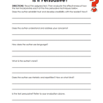 Persuasiveness Of A Text Worksheets Persuasiveness of a Text Worksheets – 15 Worksheets.com