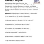 Business English Worksheets Business English Worksheets – 15 Worksheets.com