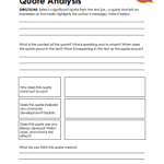 Quote Analysis Worksheets Quote Analysis Worksheets – 15 Worksheets.com