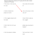 Match Sentences Free Printable Worksheets for Grade 2 – Kidpid