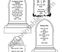 Epitaph Worksheets