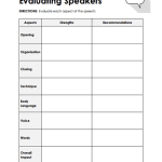 Evaluating Speakers Worksheets – 15 Worksheets.com