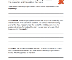 Recounting Stories Worksheets