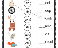 Consonant Digraphs Worksheets