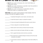 Colons Worksheets Colons Worksheets – 15 Worksheets.com