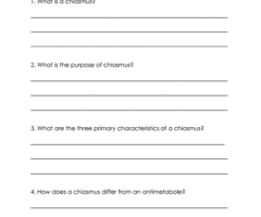 Chiasmus Worksheets