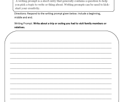 3rd Grade Writing Prompt Worksheets