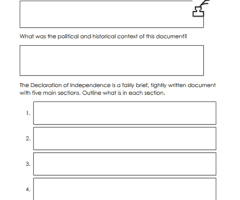 Foundational U.S. Documents Worksheets