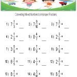 Improper Fractions And Mixed Numbers Worksheet