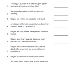 Elegy Worksheets
