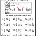 Comparing Fractions Worksheet Grade 4