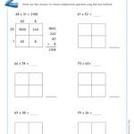 Box Method Multiplication Worksheets Box Method Of Multiplication Worksheets