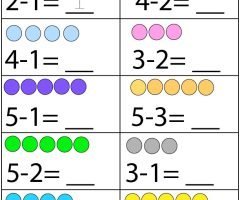 Subtract Within 5 Worksheets