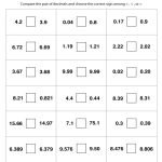 Comparing and Ordering Decimals Worksheets – Math Monks