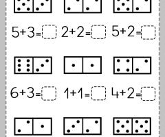 Domino Addition Worksheets
