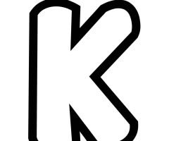 Bubble Letter K Worksheets